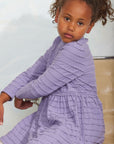 [mini rodini]   Textured frill ls dress