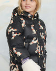 [mini rodini]   Rabbits aop hooded puffer