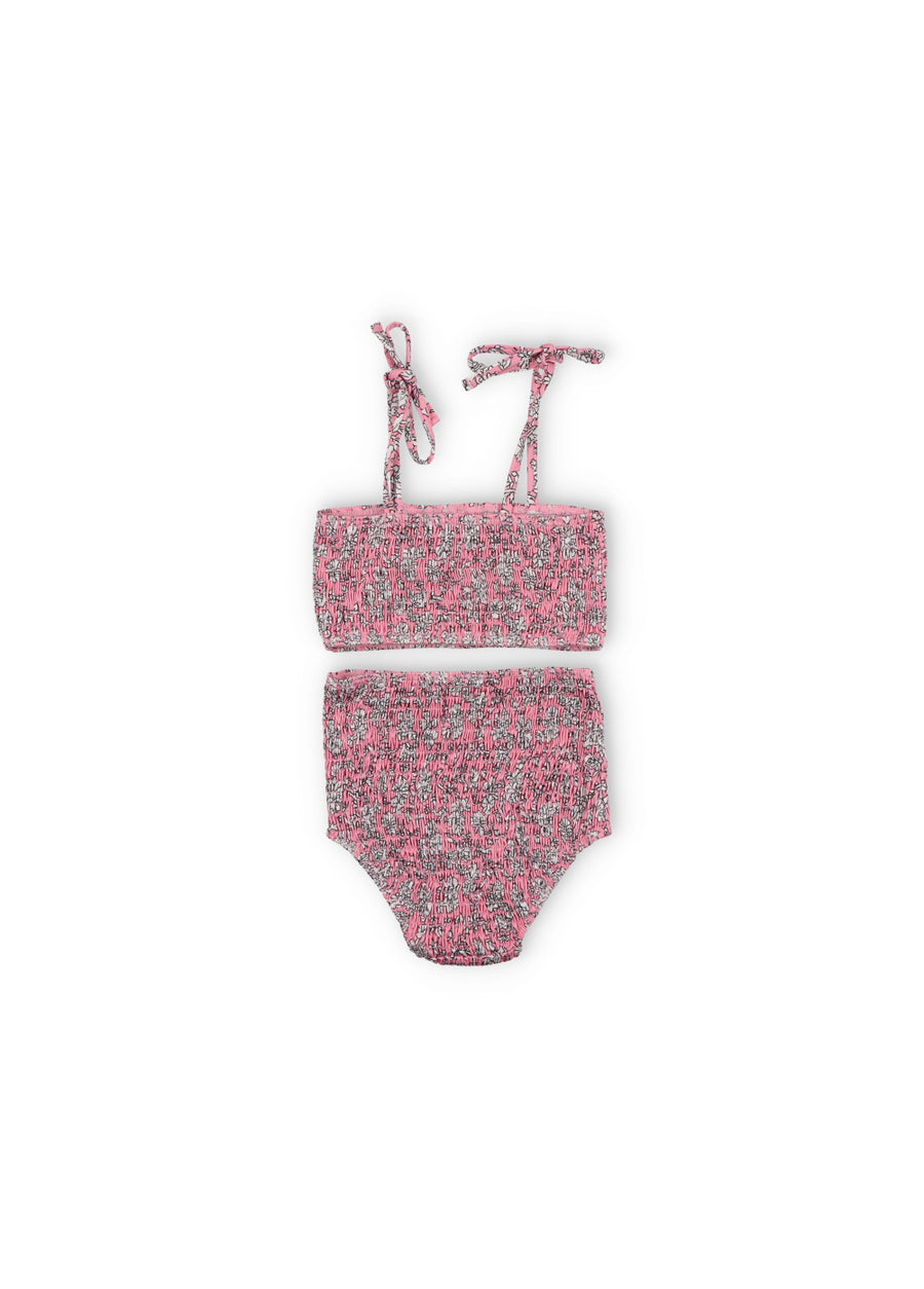 [The New Society]   Bikini Girl Peony Hibiscus Print