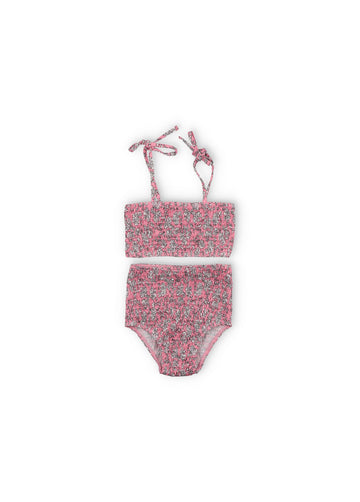 [The New Society]   Bikini Girl Peony Hibiscus Print