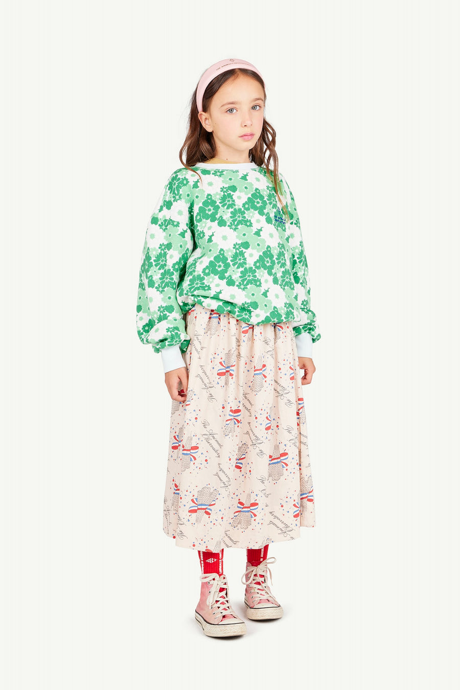 [The Animals Observatory]   WOVEN LADYBUG KIDS SKIRT