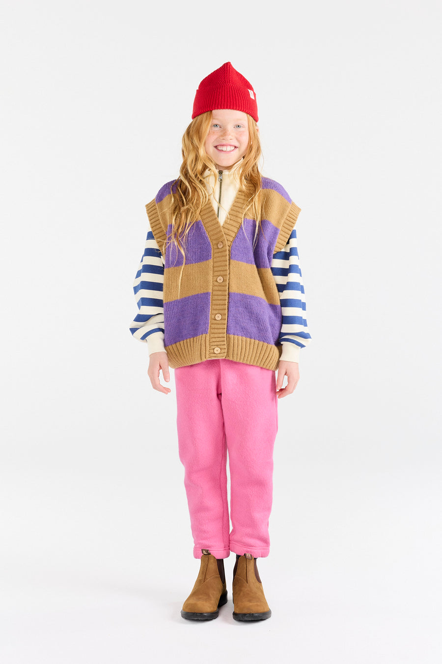 [The Animals Observatory]   BLOBFISH KID CARDIGAN VEST