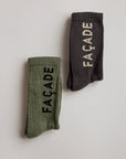 [Facade]   Ribbed cotton tube socks (2 pairs)