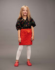 [mini rodini]   Texture knit bow skirt