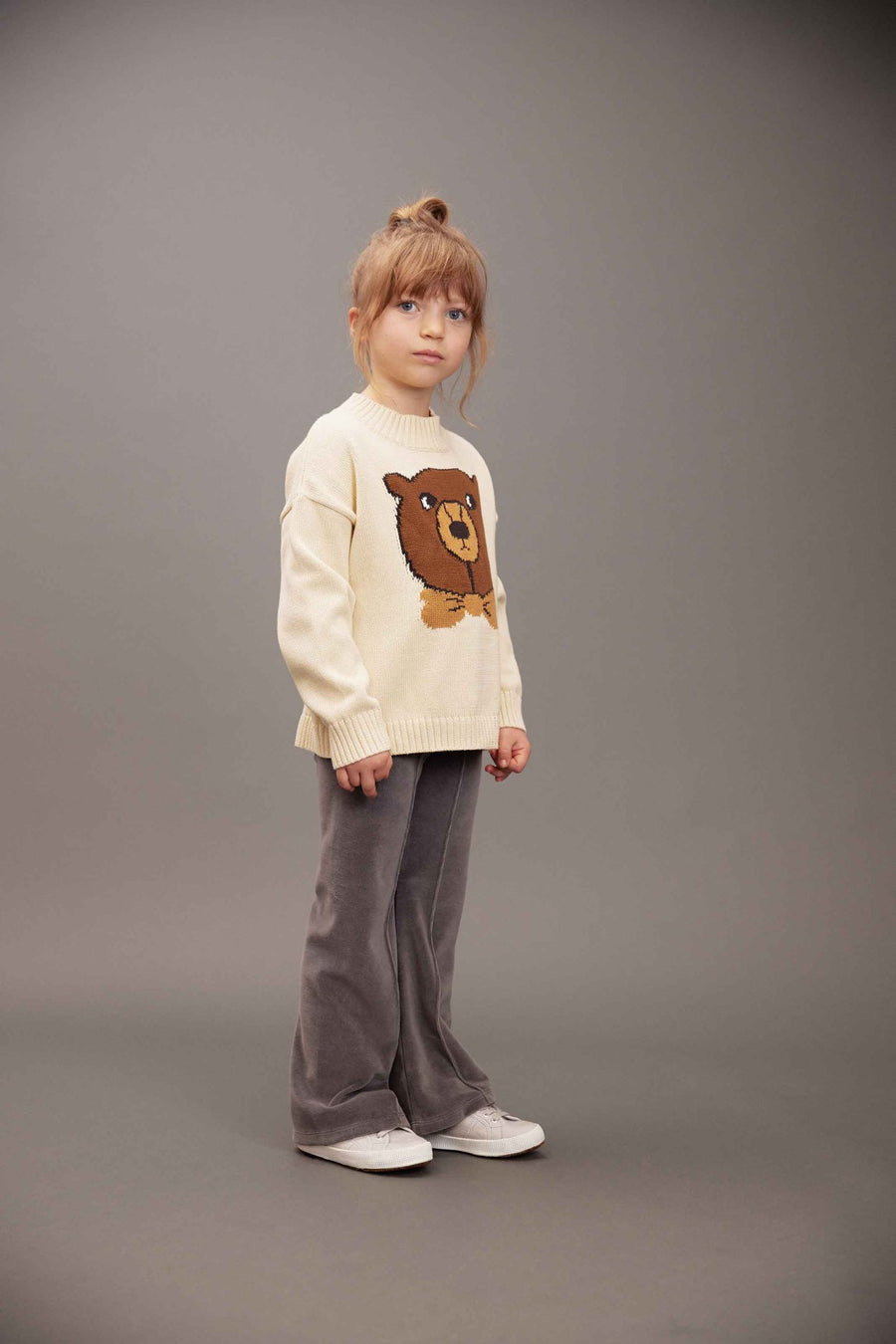 [mini rodini]   Bear intarsia knit sweater