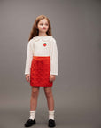 [mini rodini]   Texture knit bow skirt