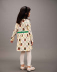 [mini rodini]   Bear check aop ls dress