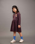 [mini rodini]   Stripe bird patch ls dress