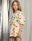 [mini rodini]   Space aop muslin ss blouse