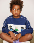 [mini rodini]   Minibabies panel sweatshirt