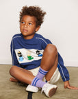 [mini rodini]   Minibabies panel sweatshirt