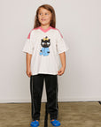 [mini rodini]   Cat v-neck sp ss tee