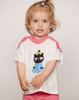 [mini rodini]   Cat v-neck sp ss tee