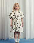 [mini rodini]   Note aop muslin ss dress