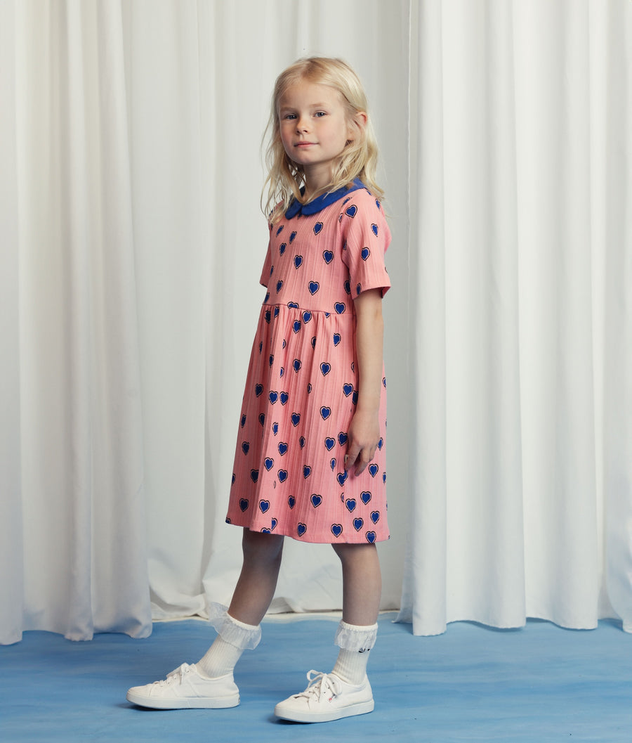 [mini rodini]   Outlined hearts aop ss dress