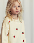 [mini rodini]   Ladybugs emb lace sweatshirt