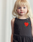 [mini rodini]   Arrowed heart emb tank dress