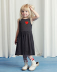 [mini rodini]   Arrowed heart emb tank dress