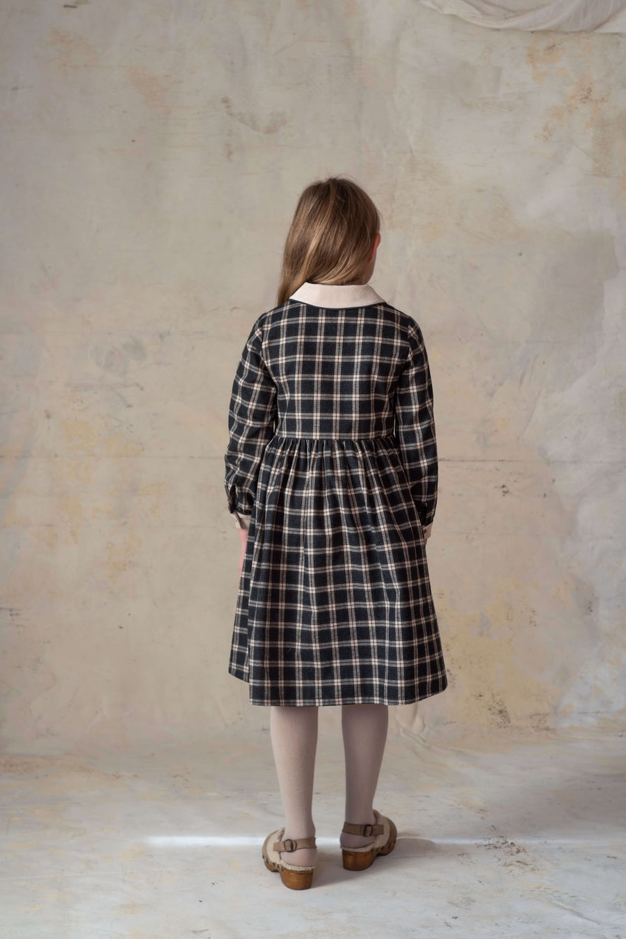 [Popelin]   dress with embroidered baby collar