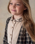 [Popelin]   dress with embroidered baby collar