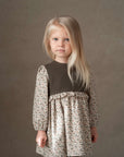 [Popelin]   dress with knitted yoke