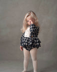 [Popelin]   romper suit with embroidered baby collar