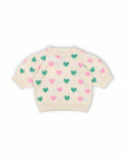 [The New Society]   Oia Top Love Motif Multicolor