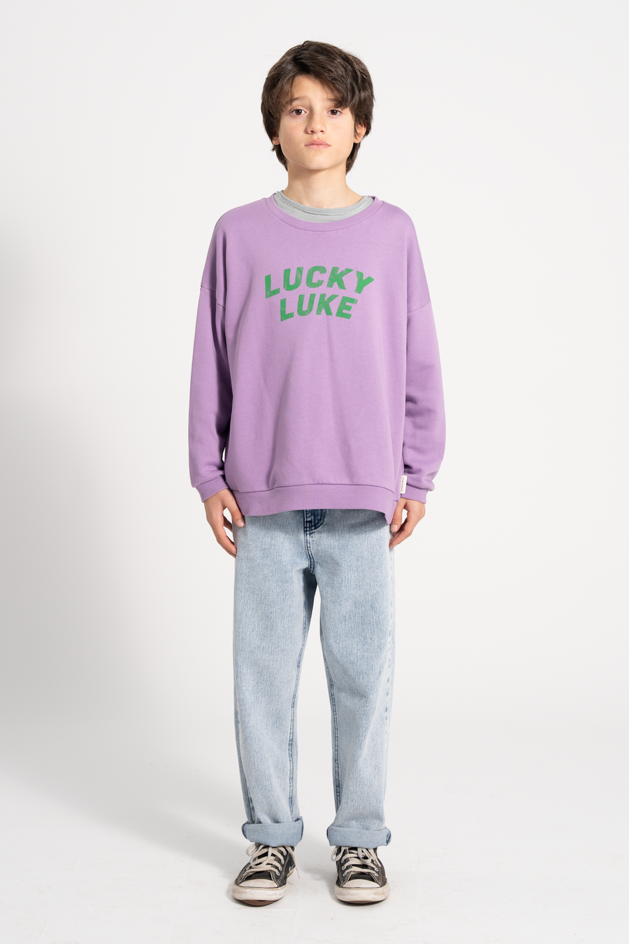 [piupiuchick]   Sweatshirt | Mauve w/ "lucky luke" print