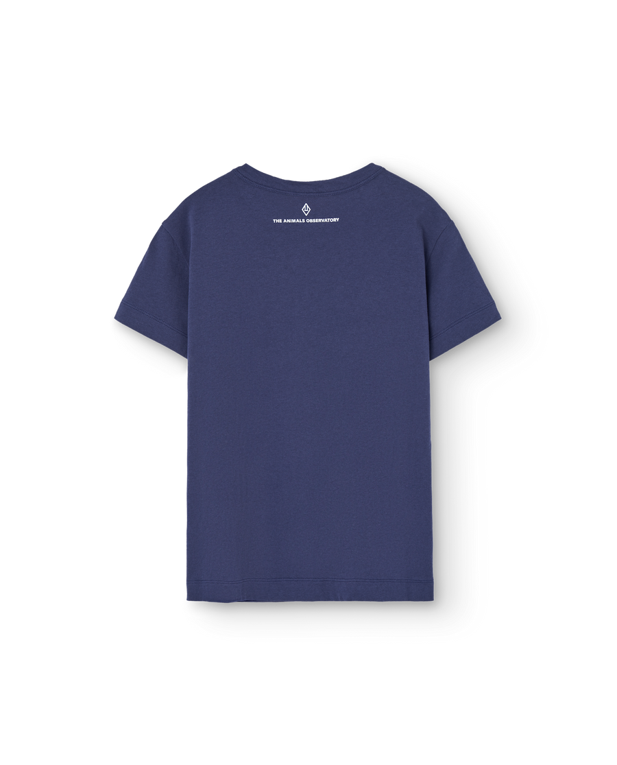 [The Animals Observatory]   ROOSTER KID T-SHIRT Deep Blue