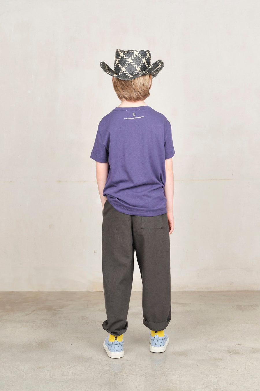 [The Animals Observatory]   ROOSTER KID T-SHIRT Deep Blue