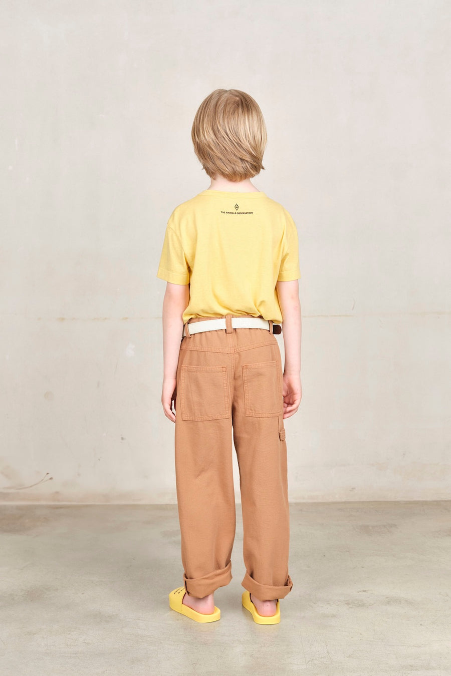 [The Animals Observatory]   ROOSTER KID T-SHIRT Yellow