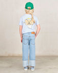 [The Animals Observatory]   ROOSTER KID T-SHIRT Soft Blue