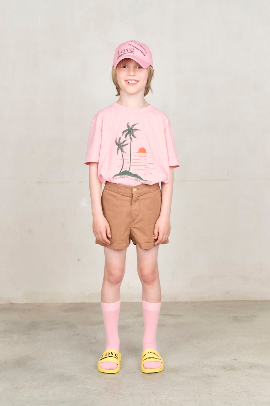 [The Animals Observatory]   BIG ROOSTER KID T-SHIRT Pink