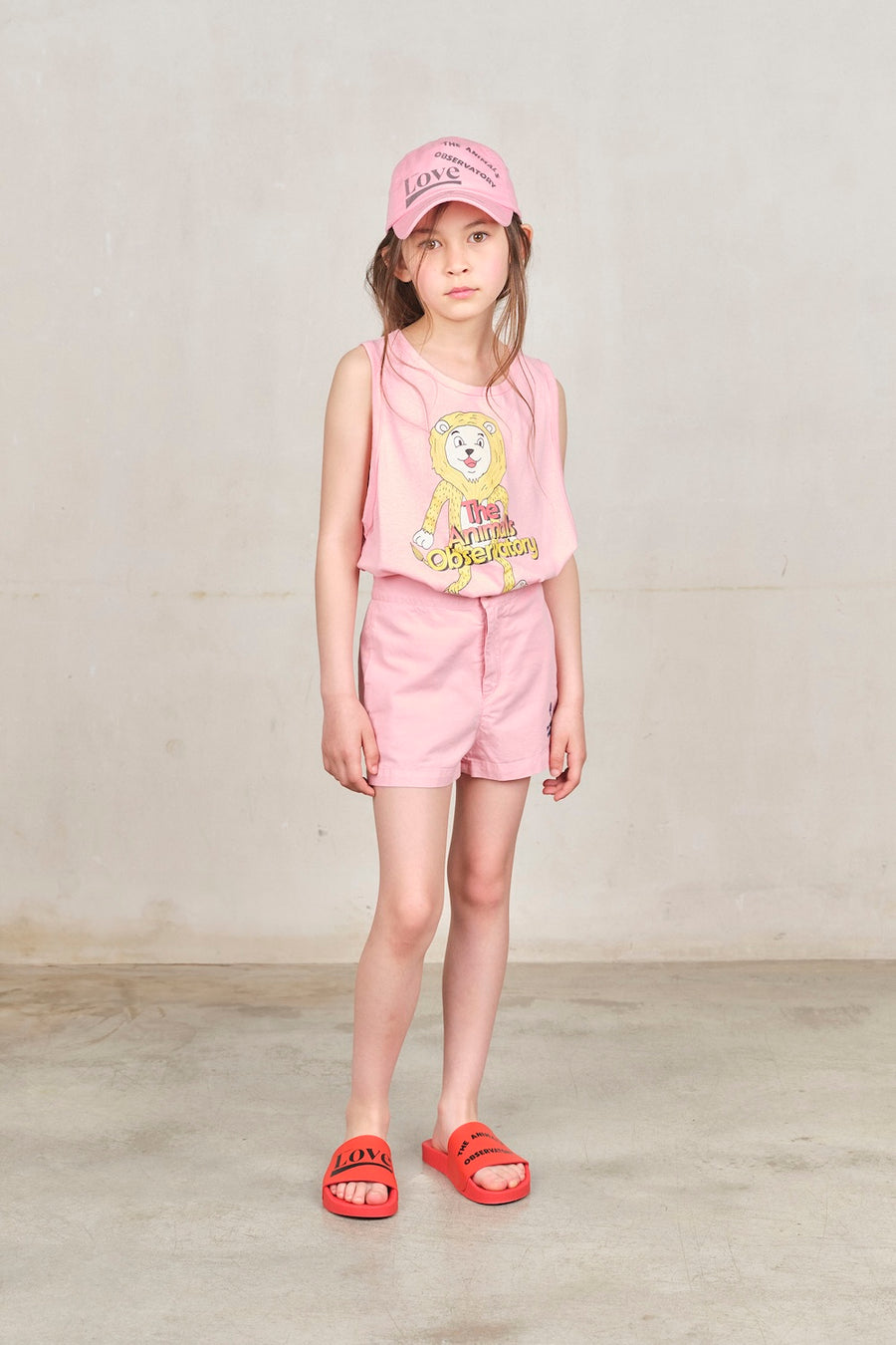 [The Animals Observatory]   FROG KID TANK TOP Pink