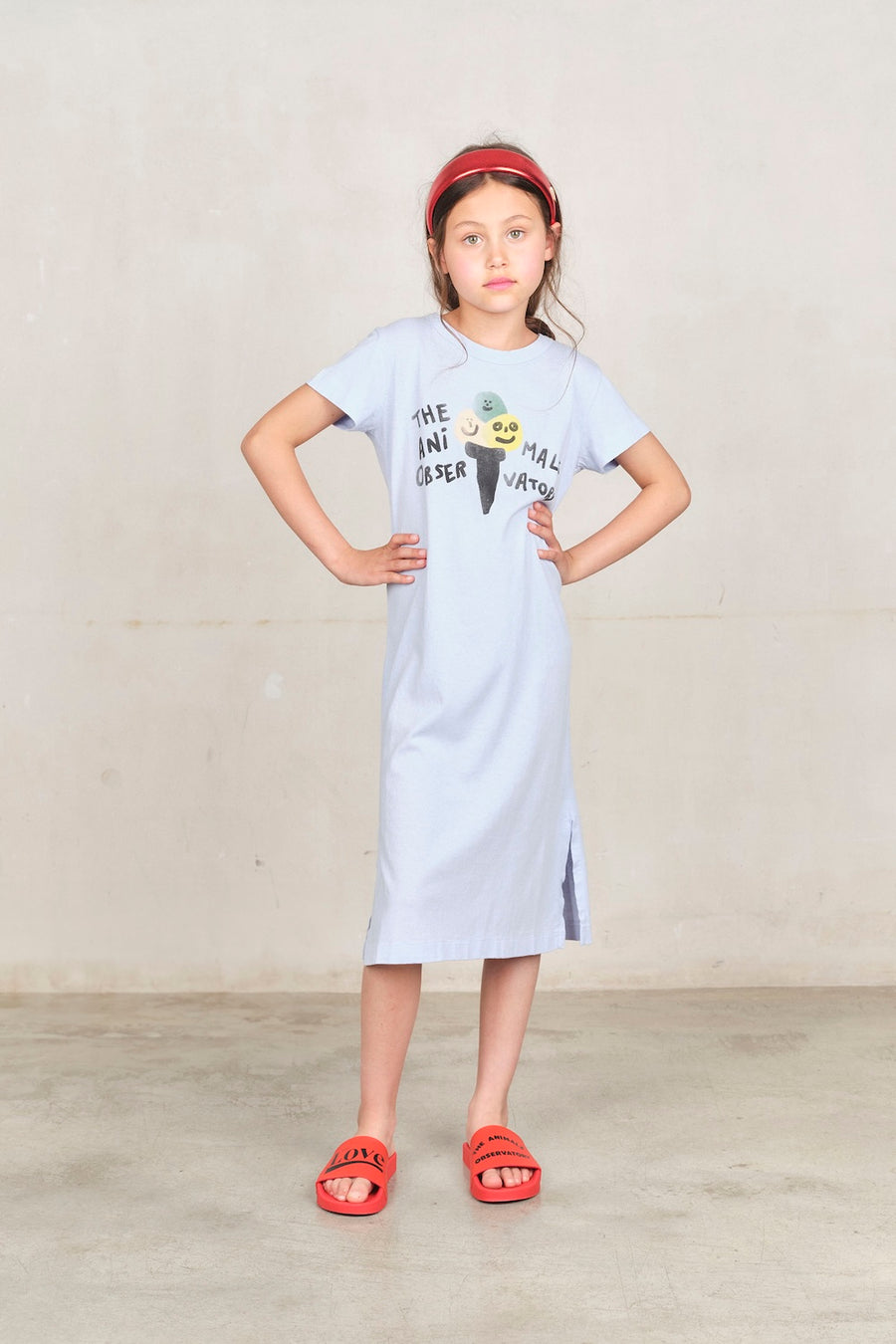 [The Animals Observatory]   GORILLA KID DRESS Soft Blue