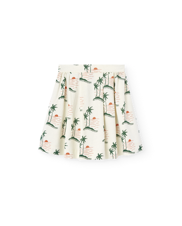 [The Animals Observatory]   TURKEY KID SKIRT White Lindo