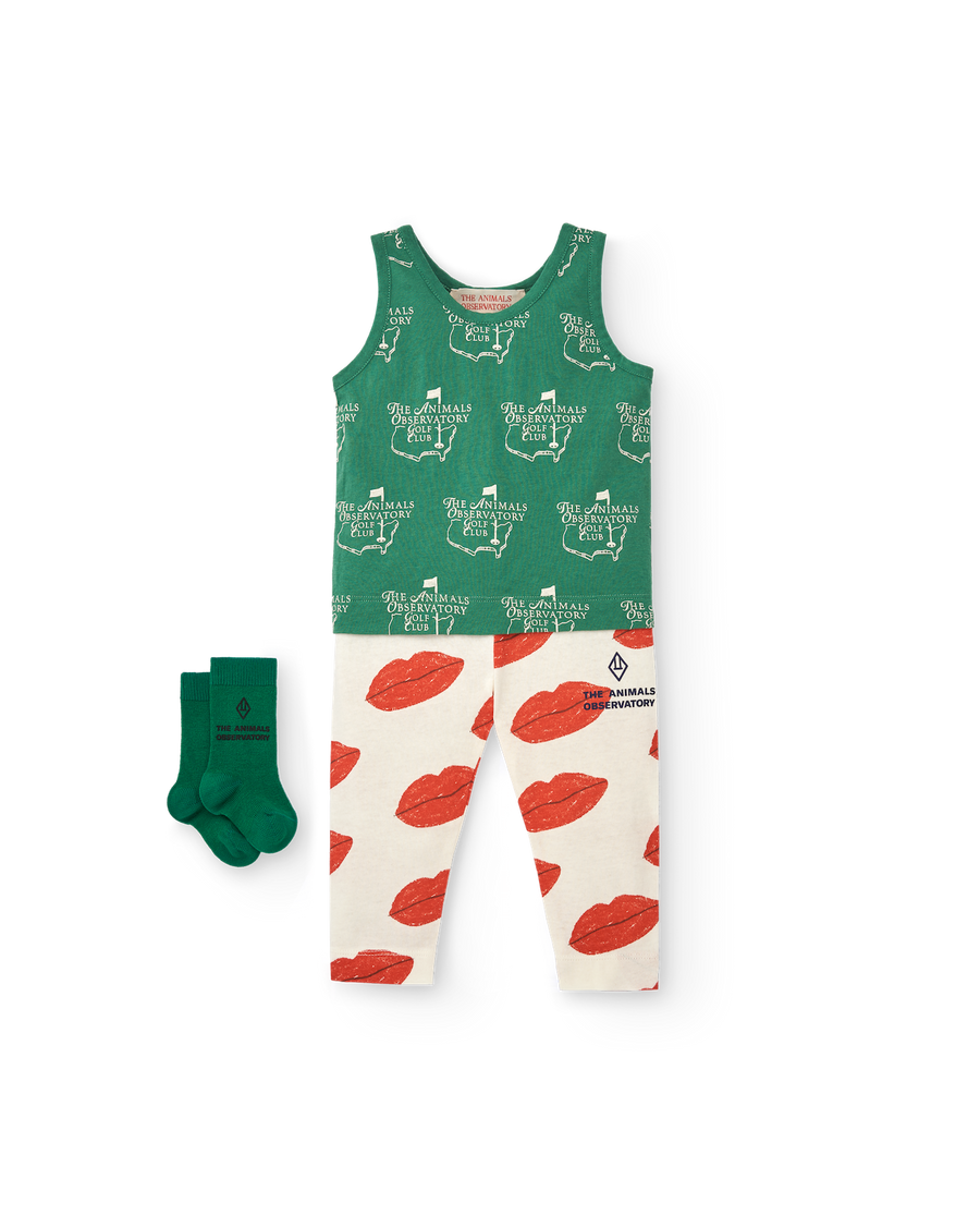 [The Animals Observatory]   MACAQUE BABY TANK TOP Green