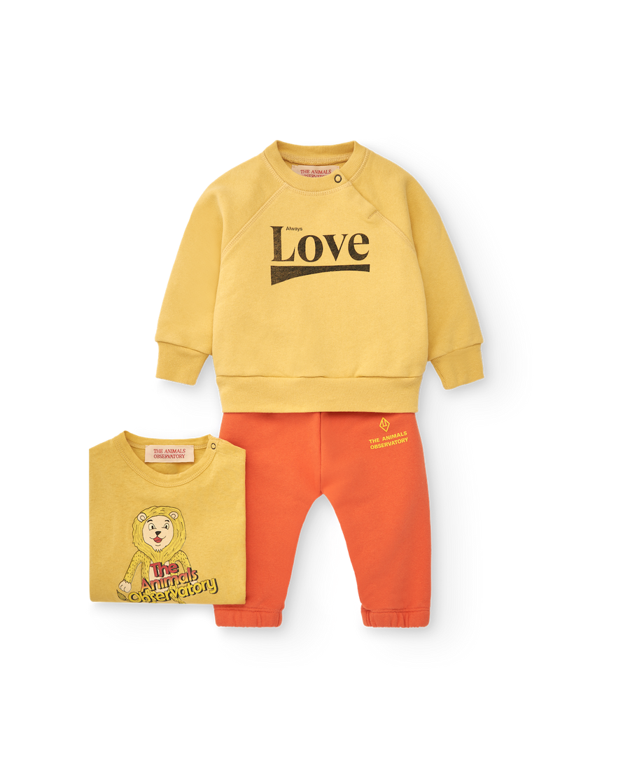 [The Animals Observatory]   JACKAL BABY SWEATSHIRT Yellow