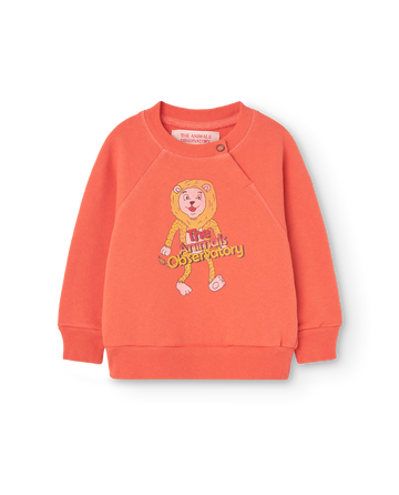 [The Animals Observatory]   JACKAL BABY SWEATSHIRT Salmon