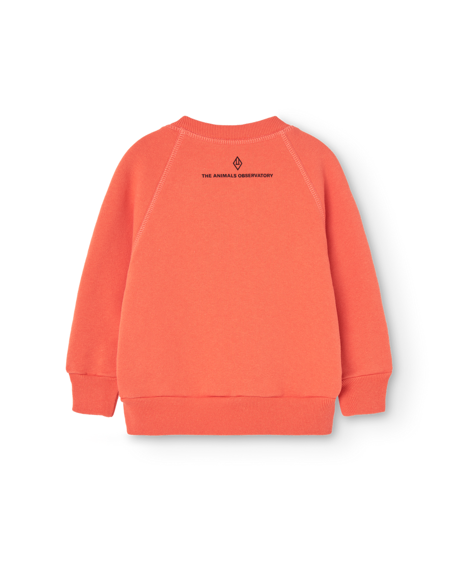 [The Animals Observatory]   JACKAL BABY SWEATSHIRT Salmon