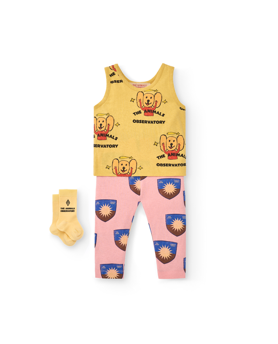 [The Animals Observatory]   PENGUIN BABY LEGGINGS Pink