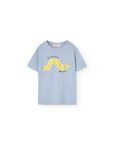 [The Animals Observatory]   ROOSTER KID T-SHIRT BLUE-GREY