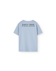 [The Animals Observatory]   ROOSTER KID T-SHIRT BLUE-GREY