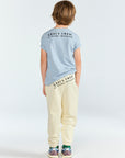 [The Animals Observatory]   ROOSTER KID T-SHIRT BLUE-GREY