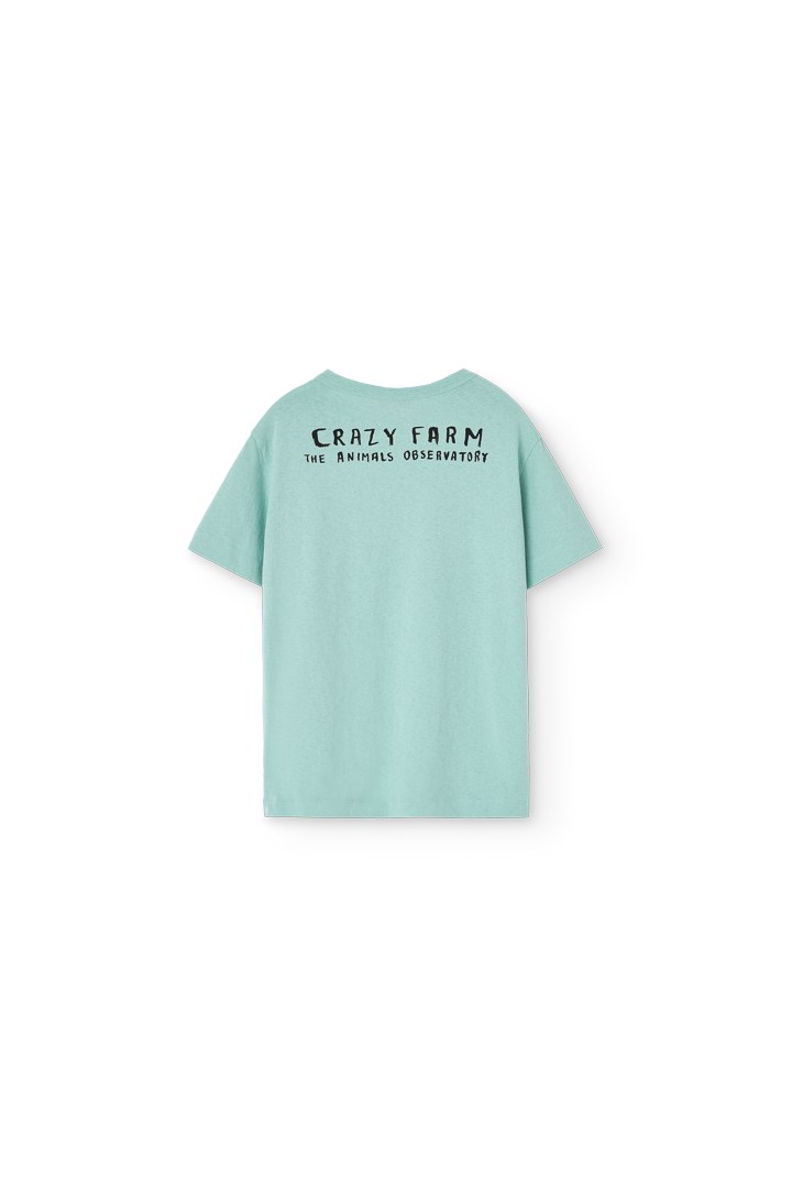 [The Animals Observatory]   ROOSTER KID T-SHIRT GREEN