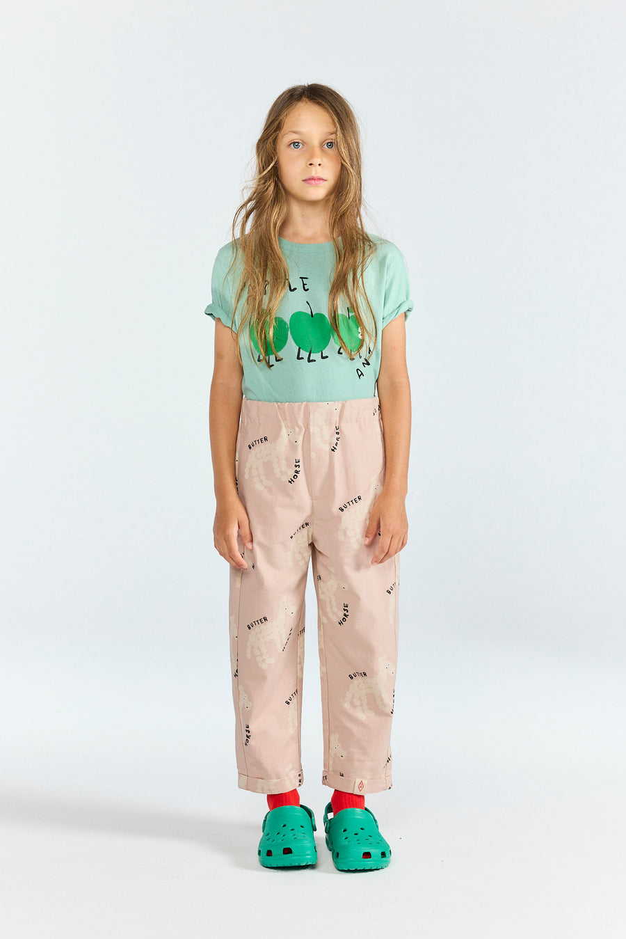 [The Animals Observatory]   ROOSTER KID T-SHIRT GREEN