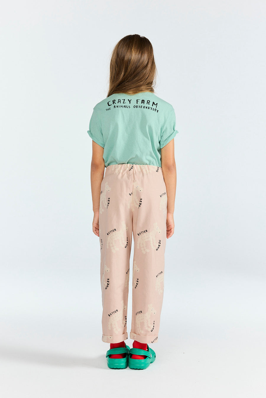 [The Animals Observatory]   ROOSTER KID T-SHIRT GREEN