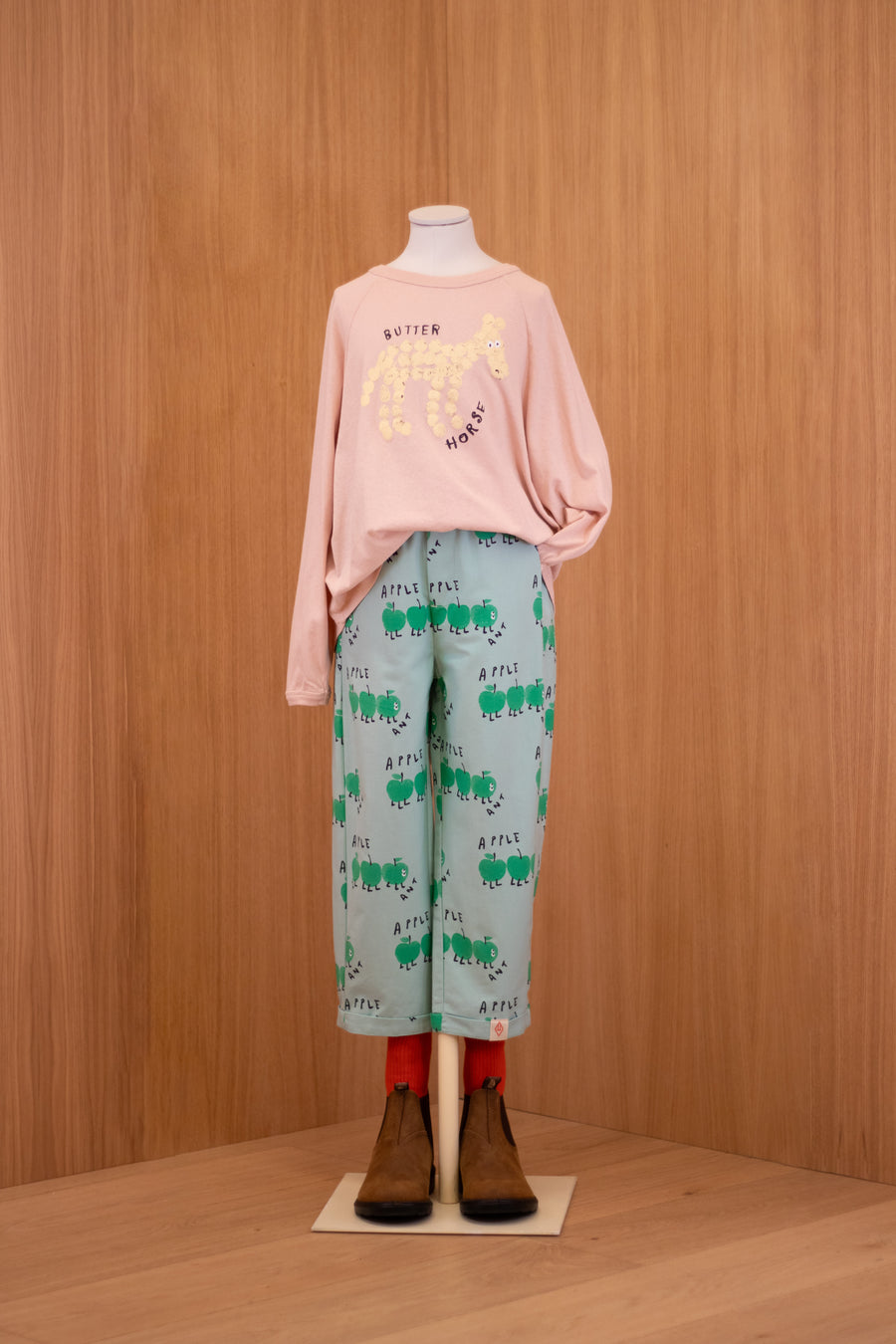 [The Animals Observatory]   CAMEL KID PANTS GREEN