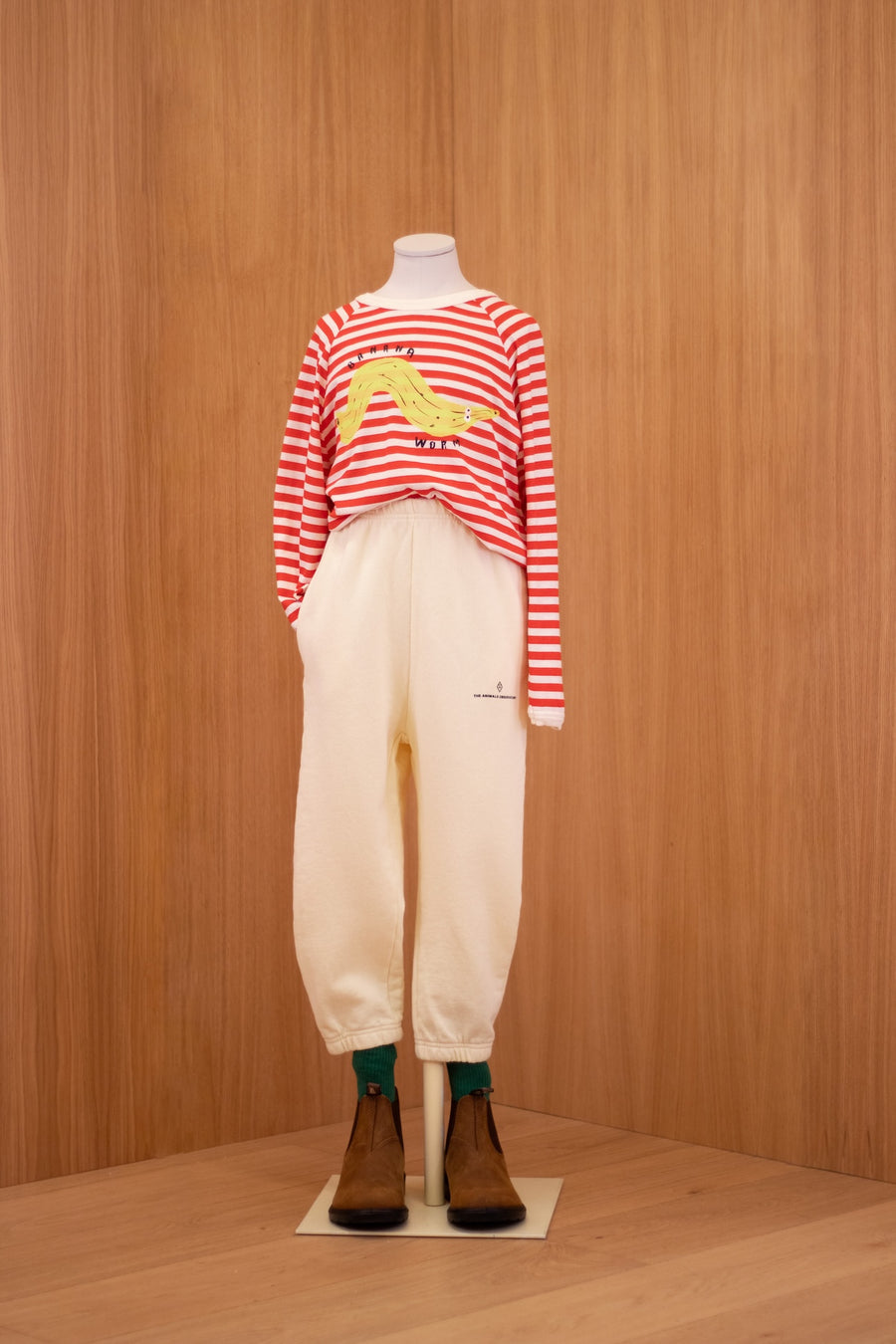 [The Animals Observatory]   ANTEATER KID LONG SLEEVE T-SHIRT RAW WHITE