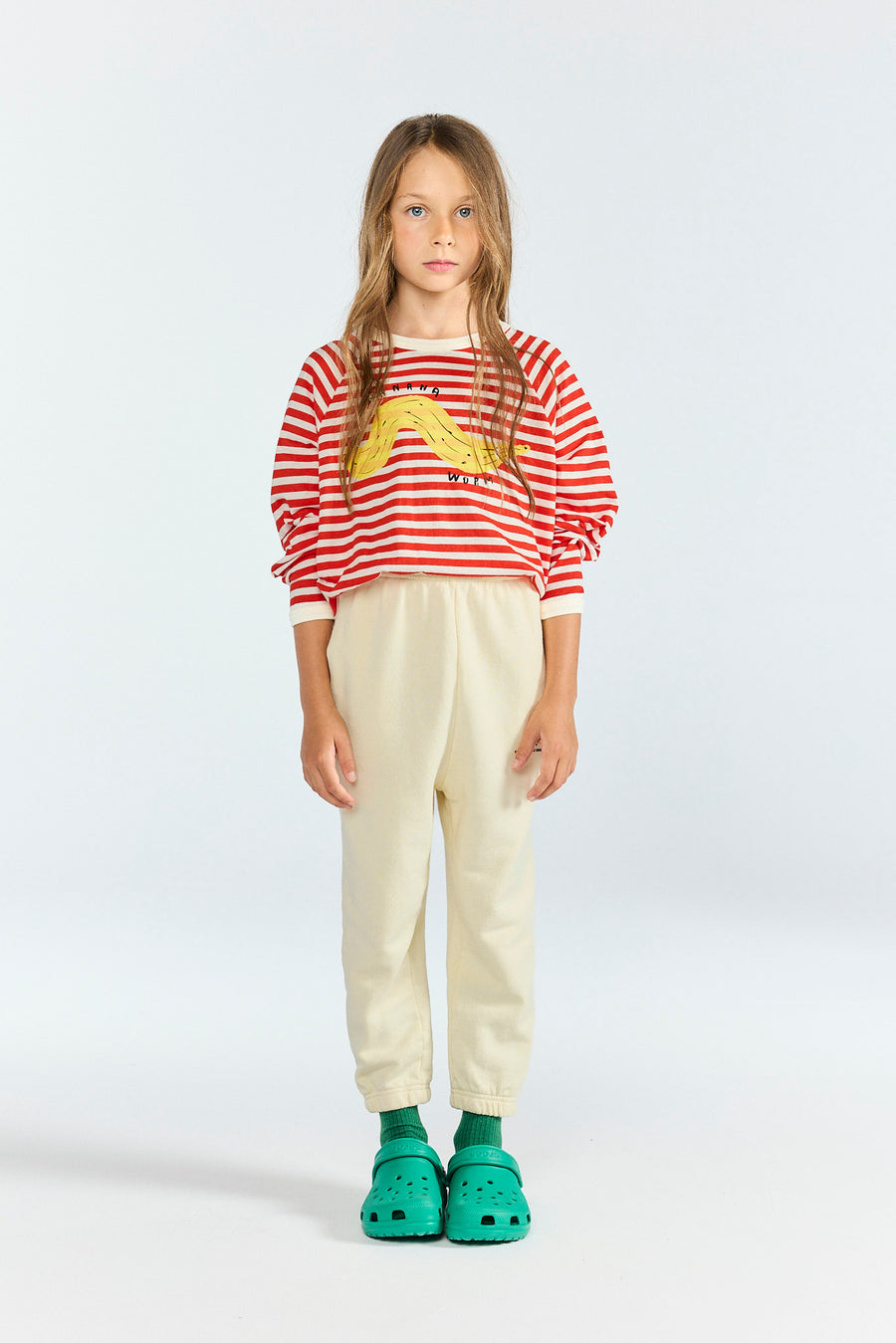 [The Animals Observatory]   ANTEATER KID LONG SLEEVE T-SHIRT RAW WHITE